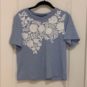 Anthropologie T-shirt Blouse Light Blue
